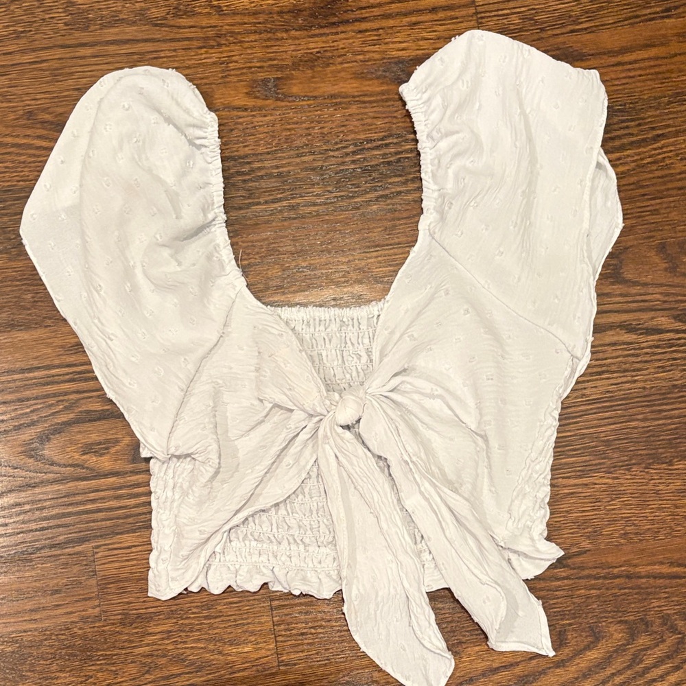 Altar'd State Cream Puff Sleeve Blouse